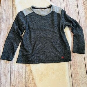 VTG Y2K Tommy Bahama fleece gray Fisherman classic long sleeve Shirt Mens Size L